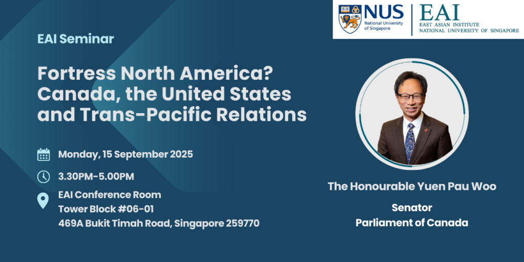 EAI Seminar by Senator Woo Banner